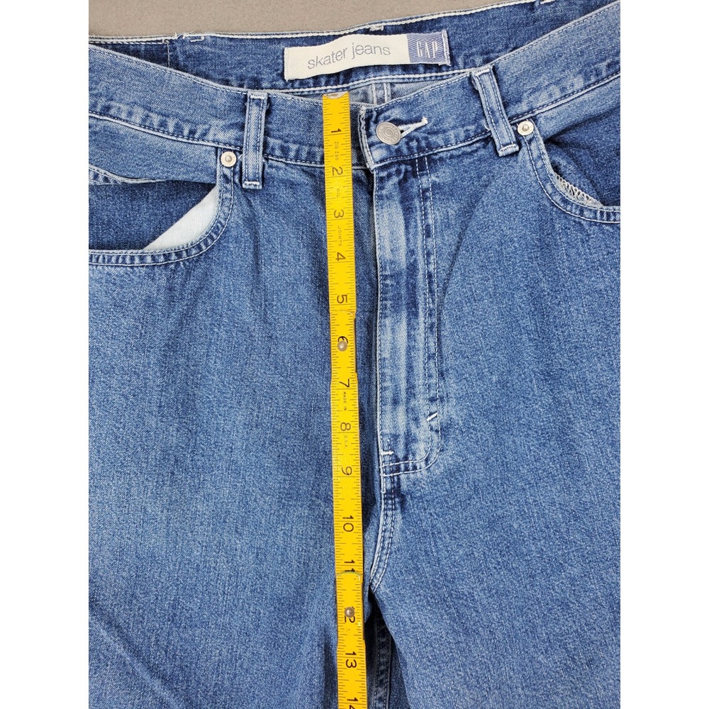 GAP Skater Jeans Mens 36 Blue Relaxed Wide Leg Baggy 90s Vintage Style Denim - Picture 7 of 8